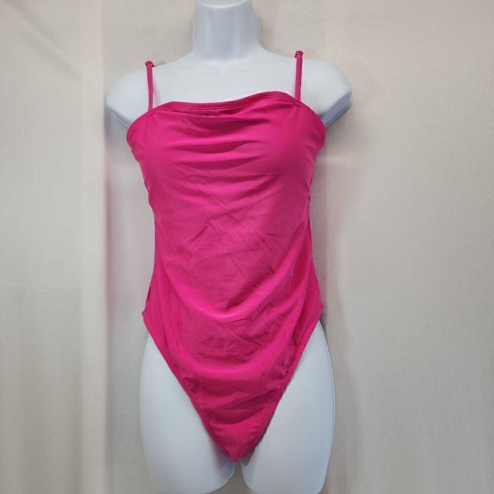 Relleciga Size L Neon Rose One Piece Swimsuit NWT